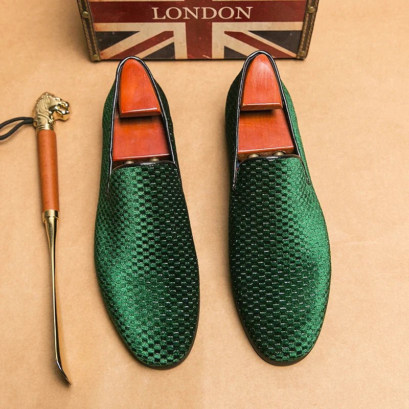 MEN'S WOVEN TEXTURED SLIP - ON DRESS LOAFERS - Zarino Newstyle