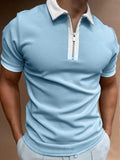 MEN'S ZIP COLLAR SUMMER T - SHIRT - Zarino Newstyle