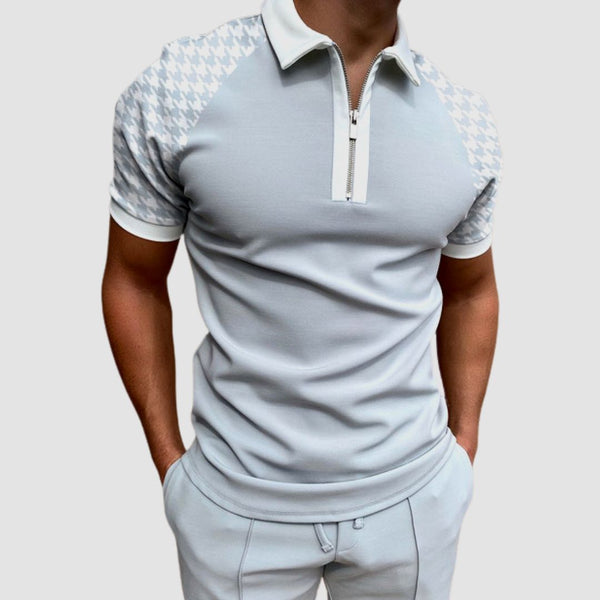 MEN'S ZIP COLLAR SUMMER T - SHIRT - Zarino Newstyle