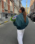MIREYA | WOMEN'S OVERSIZED LEATHER JACKET, ZIP-FRONT STATEMENT OUTERWEAR - Zarino Newstyle