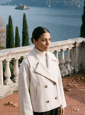 NADINE | WOMEN'S DOUBLE-BREASTED SHORT COAT, ELEGANT LAPEL JACKET - Zarino Newstyle