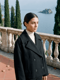 NADINE | WOMEN'S DOUBLE-BREASTED SHORT COAT, ELEGANT LAPEL JACKET - Zarino Newstyle