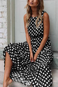 Nova Women's Polka Dot Sleeveless Casual Everyday Dress - Zarino Newstyle