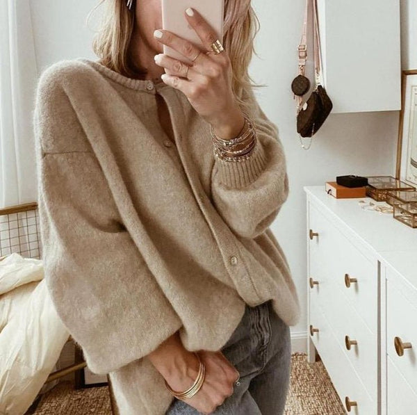 SERAPHINE | WOMEN'S OVERSIZED BUTTON CARDIGAN, SOFT KNIT RELAXED-FIT SWEATER