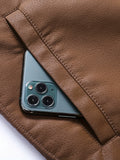 VAUGHN | MEN'S AVIATOR BOMBER JACKET, FAUX LEATHER SHERPA-LINED WINTER COAT - Zarino Newstyle