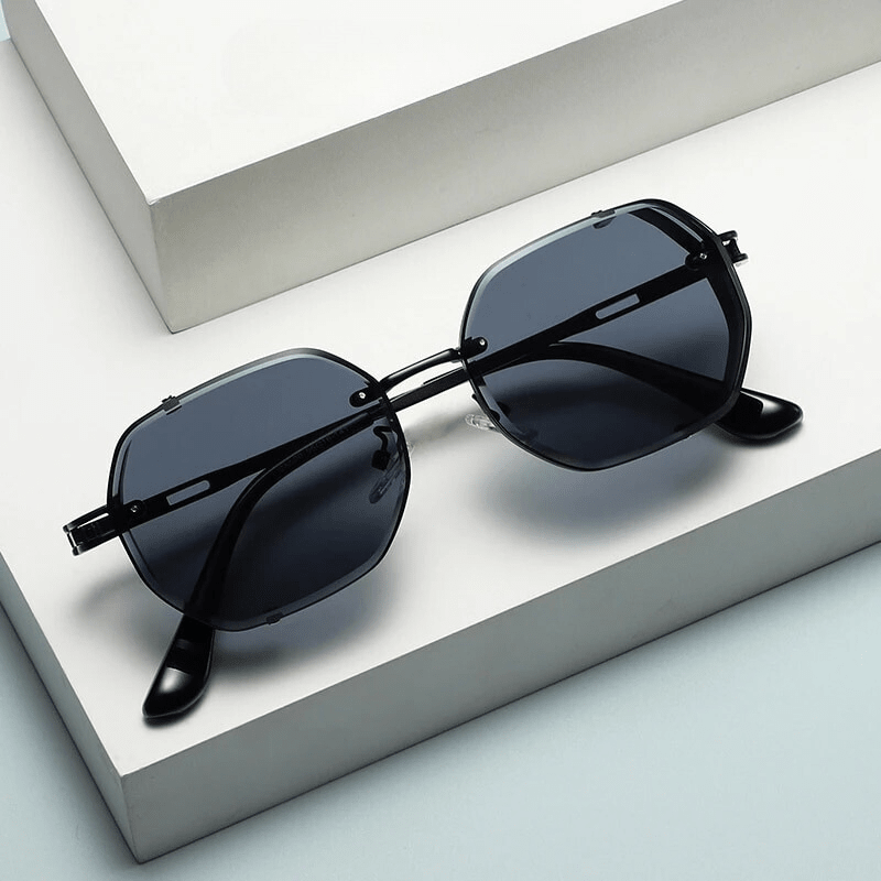 VINTAGE STEAMPUNK POLYGON FRAME TINTED SUMMER SUNGLASSES - Zarino Newstyle