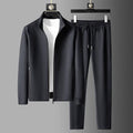 WESTON | MEN'S TEXTURED TRACKSUIT SET, FULL-ZIP JACKET & DRAWSTRING JOGGER PANTS - Zarino Newstyle