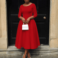 WOMEN'S A - LINE MIDI SUMMER DRESS - Zarino Newstyle