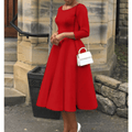 WOMEN'S A - LINE MIDI SUMMER DRESS - Zarino Newstyle