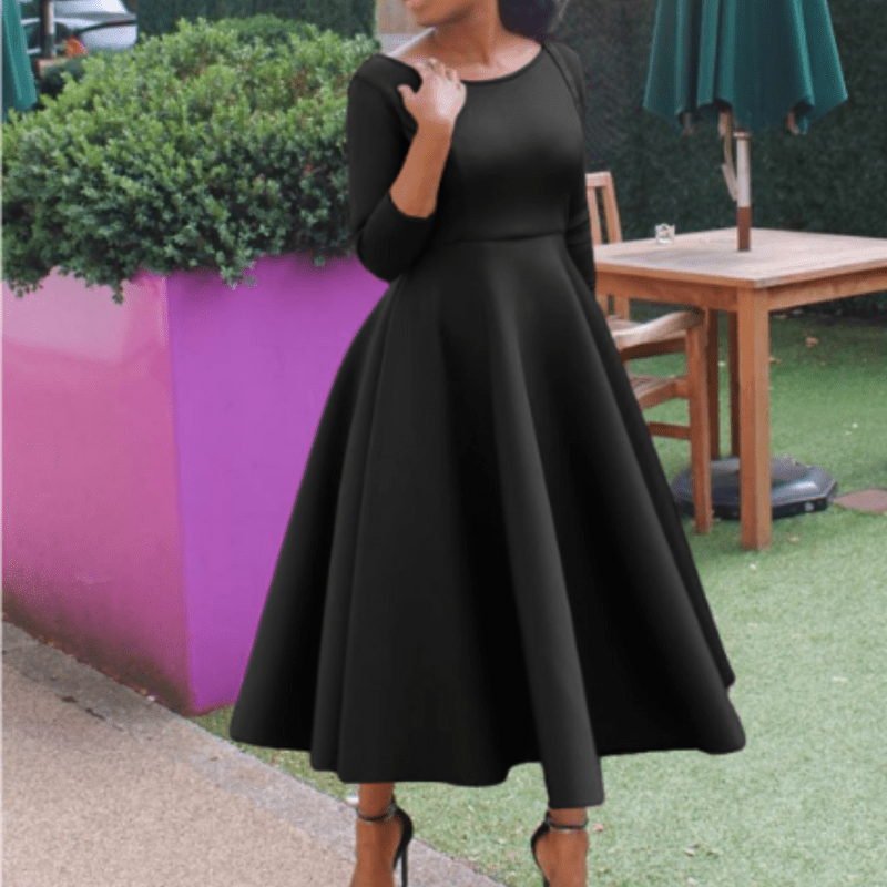 WOMEN'S A - LINE MIDI SUMMER DRESS - Zarino Newstyle