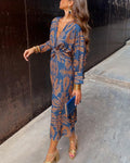 WOMEN'S A - LINE WRAP SUMMER MAXI DRESS - Zarino Newstyle