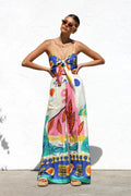 WOMEN'S ABSTRACT PRINT WIDE LEG JUMPSUIT - Zarino Newstyle