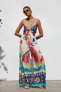 WOMEN'S ABSTRACT PRINT WIDE LEG JUMPSUIT - Zarino Newstyle