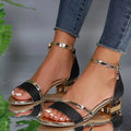 WOMEN'S ADJUSTABLE STRAP BLOCK HEEL SUMMER SANDALS - Zarino Newstyle