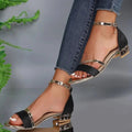 WOMEN'S ADJUSTABLE STRAP BLOCK HEEL SUMMER SANDALS - Zarino Newstyle