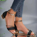 WOMEN'S ADJUSTABLE STRAP BLOCK HEEL SUMMER SANDALS - Zarino Newstyle