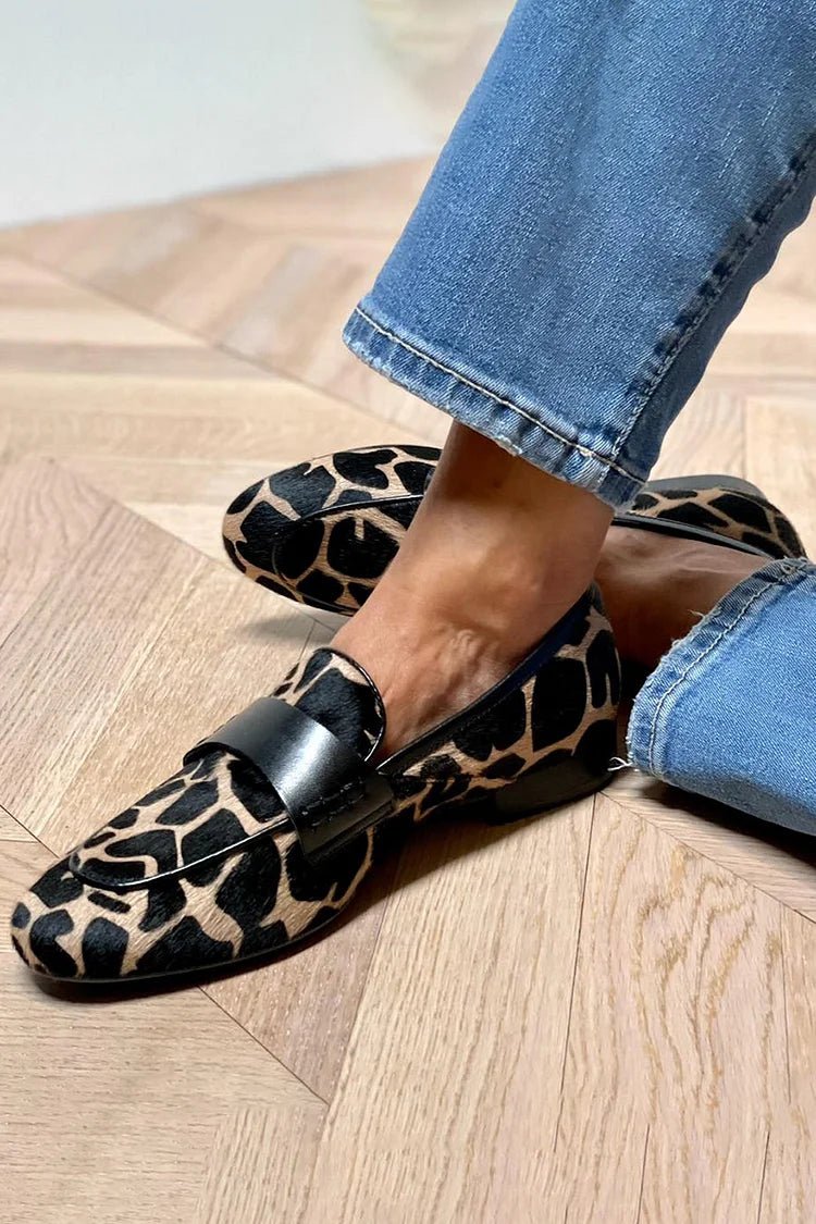 WOMEN'S ANIMAL PRINT STRAP SUMMER LOAFERS - Zarino Newstyle