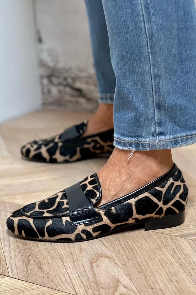 WOMEN'S ANIMAL PRINT STRAP SUMMER LOAFERS - Zarino Newstyle