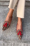 WOMEN'S ANIMAL PRINT TASSEL POINTED SUMMER LOAFERS - Zarino Newstyle