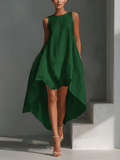 WOMEN'S ASYMMETRIC HEM SUMMER DRESS - Zarino Newstyle