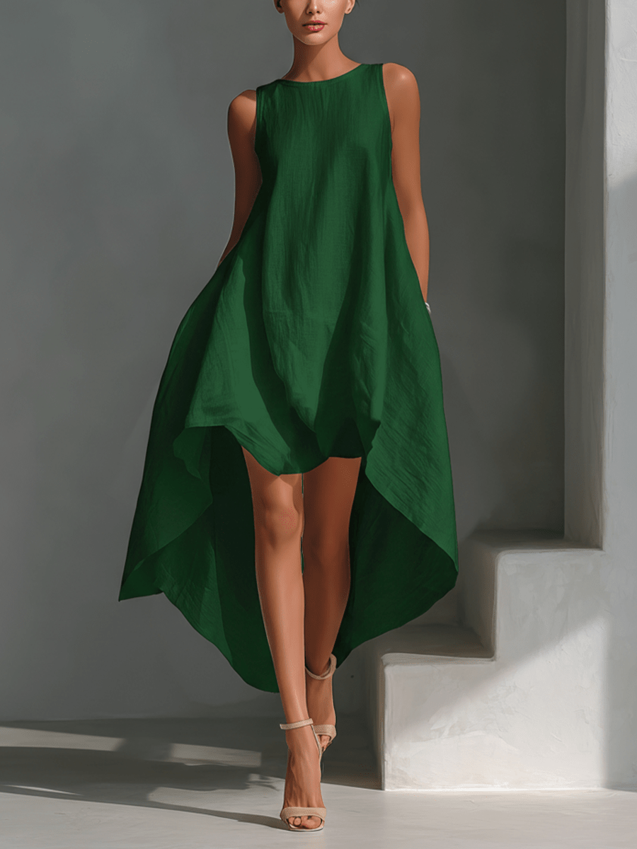 WOMEN'S ASYMMETRIC HEM SUMMER DRESS - Zarino Newstyle