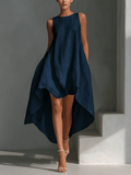WOMEN'S ASYMMETRIC HEM SUMMER DRESS - Zarino Newstyle