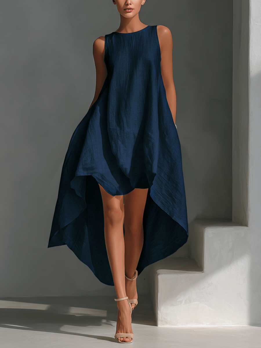 WOMEN'S ASYMMETRIC HEM SUMMER DRESS - Zarino Newstyle