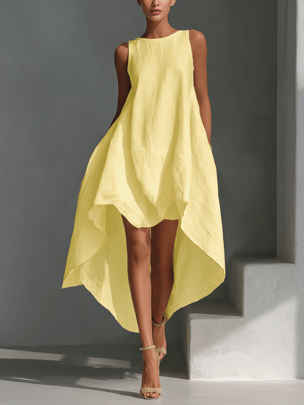 WOMEN'S ASYMMETRIC HEM SUMMER DRESS