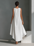 WOMEN'S ASYMMETRIC HEM SUMMER DRESS - Zarino Newstyle
