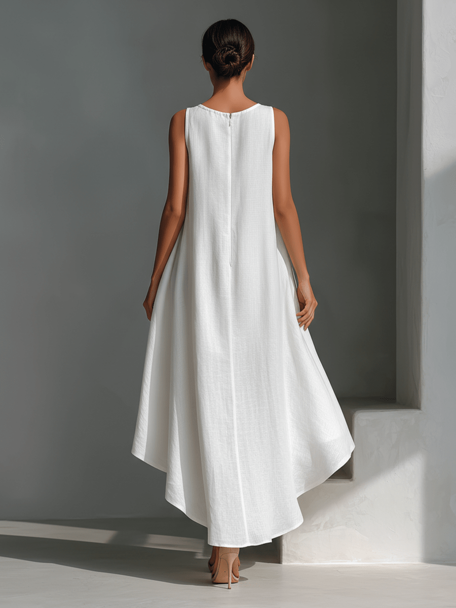 WOMEN'S ASYMMETRIC HEM SUMMER DRESS - Zarino Newstyle
