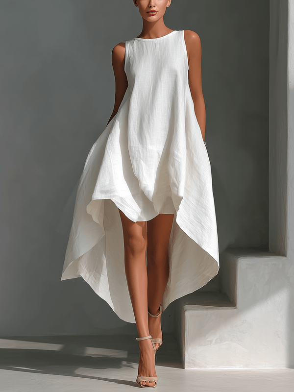 WOMEN'S ASYMMETRIC HEM SUMMER DRESS - Zarino Newstyle