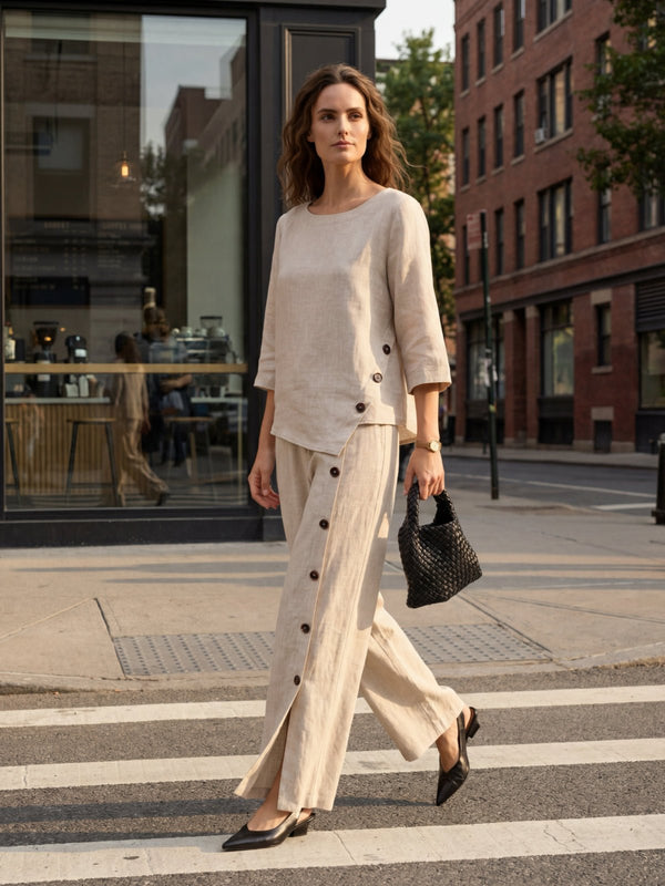 WOMEN'S ASYMMETRIC HEM SUMMER TOP