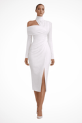 WOMEN'S ASYMMETRIC ONE SHOULDER MIDI DRESS - Zarino Newstyle