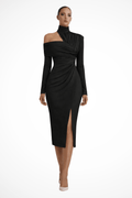 WOMEN'S ASYMMETRIC ONE SHOULDER MIDI DRESS - Zarino Newstyle