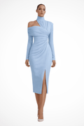 WOMEN'S ASYMMETRIC ONE SHOULDER MIDI DRESS - Zarino Newstyle