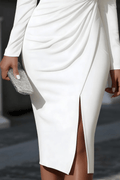 WOMEN'S ASYMMETRIC ONE SHOULDER MIDI DRESS - Zarino Newstyle