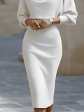WOMEN'S BATWING SLEEVE COWL NECK MIDI DRESS - Zarino Newstyle