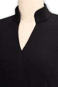 WOMEN'S BELTED SHEATH DRESS WITH MANDARIN COLLAR - Zarino Newstyle