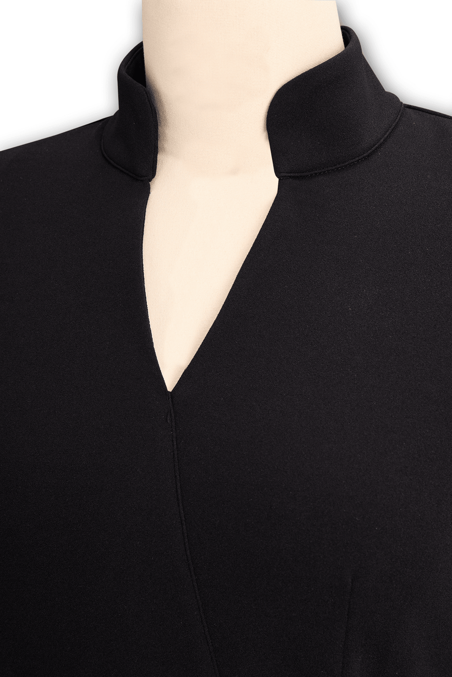 WOMEN'S BELTED SHEATH DRESS WITH MANDARIN COLLAR - Zarino Newstyle