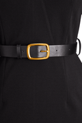 WOMEN'S BELTED SHEATH DRESS WITH MANDARIN COLLAR - Zarino Newstyle