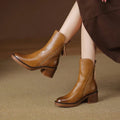 WOMEN'S BLOCK HEEL ANKLE BOOTS - Zarino Newstyle