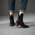 WOMEN'S BLOCK HEEL ANKLE BOOTS - Zarino Newstyle