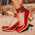 WOMEN'S BLOCK HEEL ANKLE STRAP SUMMER SANDALS - Zarino Newstyle