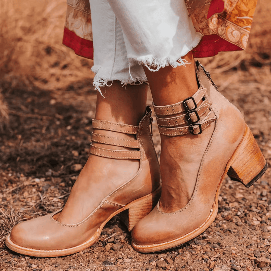 WOMEN'S BLOCK HEEL ANKLE STRAP SUMMER SANDALS - Zarino Newstyle