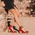 WOMEN'S BLOCK HEEL ANKLE STRAP SUMMER SANDALS - Zarino Newstyle
