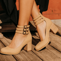 WOMEN'S BLOCK HEEL ANKLE STRAP SUMMER SANDALS - Zarino Newstyle