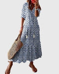 WOMEN'S BOHO FLORAL FLOWY SUMMER MAXI DRESS - Zarino Newstyle