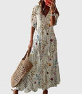 WOMEN'S BOHO FLORAL FLOWY SUMMER MAXI DRESS - Zarino Newstyle