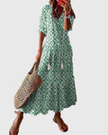 WOMEN'S BOHO FLORAL FLOWY SUMMER MAXI DRESS - Zarino Newstyle