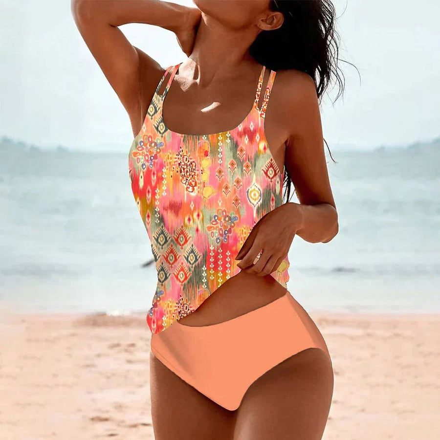 WOMEN'S BOHO PRINT TANKINI SET - Zarino Newstyle